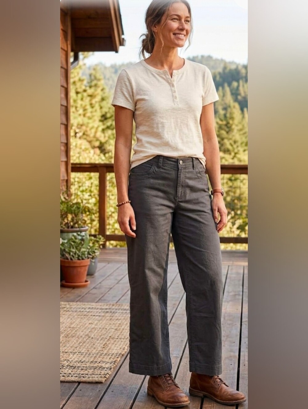 Toad&Co Earthworks Wide Leg Pant in Soot Gray - Size 8